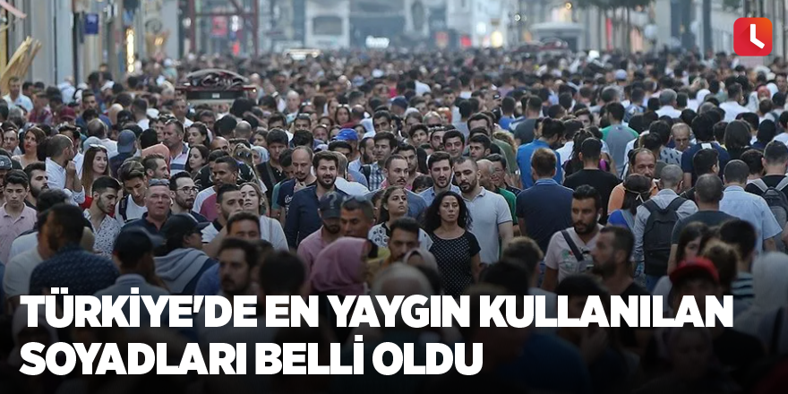 Türkiye'de en yaygın kullanılan soyadları belli oldu