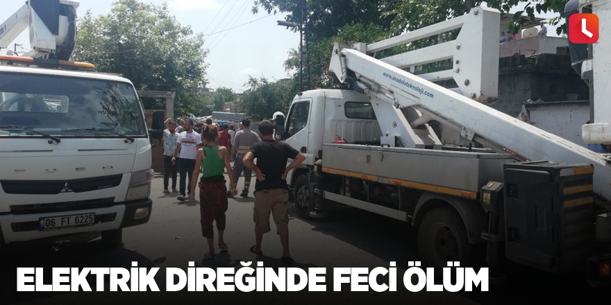 Elektrik direğinde feci ölüm