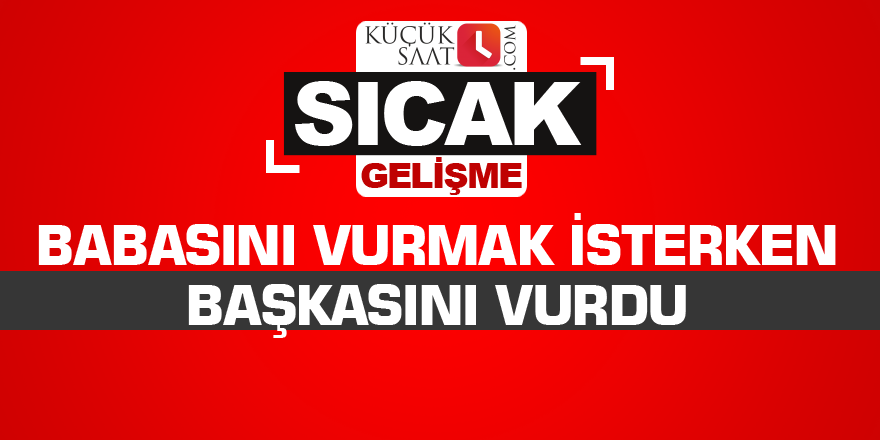 Babasını vurmak isterken başkasını vurdu