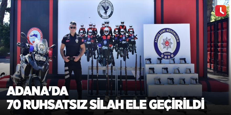 Adana'da 70 ruhsatsız silah ele geçirildi