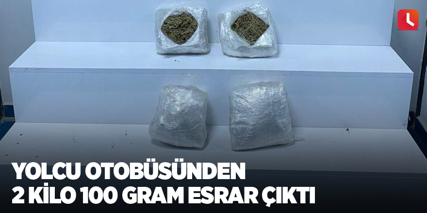 Yolcu otobüsünden 2 kilo 100 gram esrar çıktı