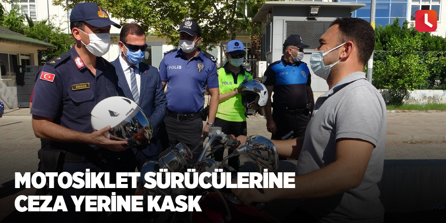 Motosiklet sürücülerine ceza yerine kask