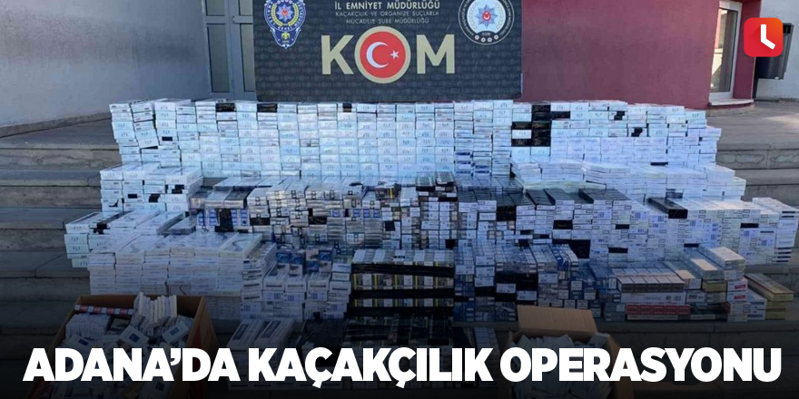 Adana’da kaçakçılık operasyonu