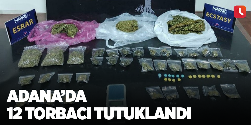 Adana’da 12 torbacı tutuklandı