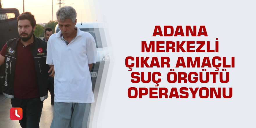 Adana merkezli çıkar amaçlı suç örgütü operasyonu