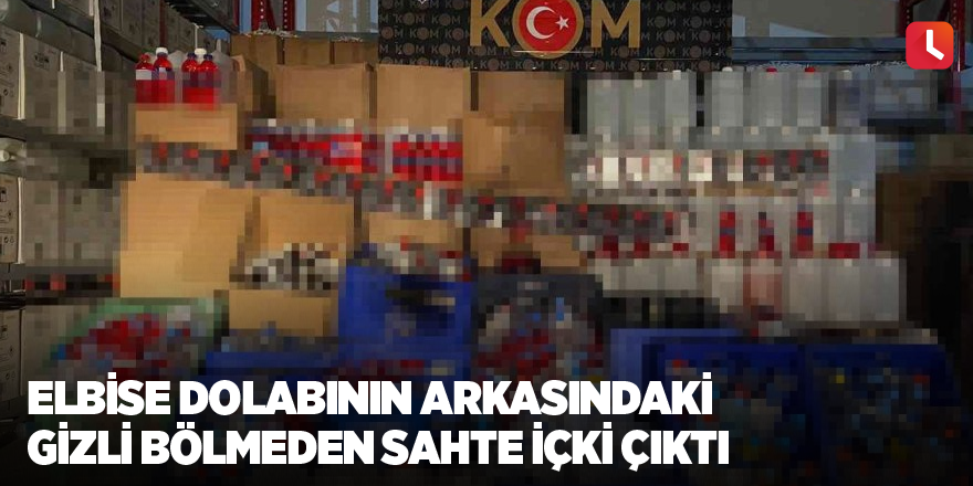 Elbise dolabının arkasındaki gizli bölmeden sahte içki çıktı