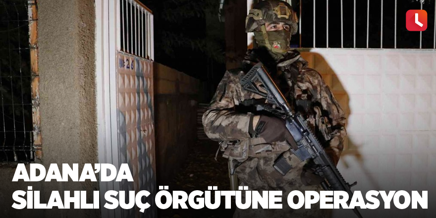 Adana’da silahlı suç örgütüne operasyon