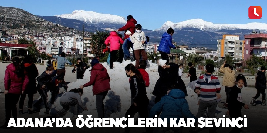 Adana’da öğrencilerin kar sevinci