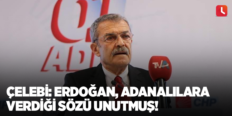 Çelebi: Erdoğan, Adanalılara Verdiği Sözü Unutmuş!