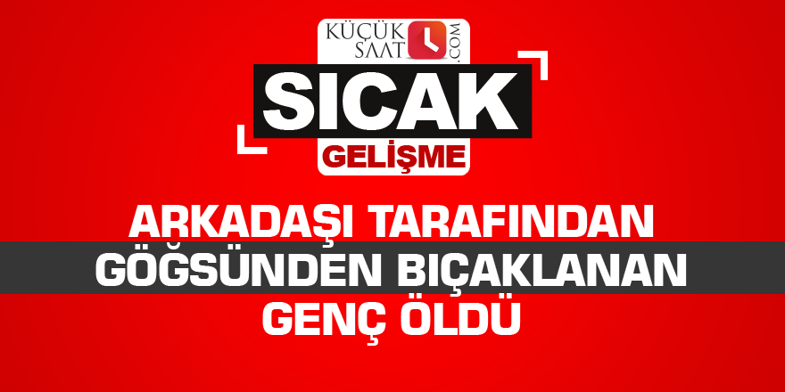 Arkadaşı tarafından göğsünden bıçaklanan genç öldü