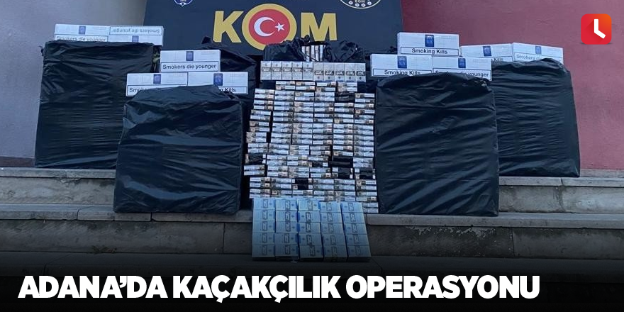 Adana’da kaçakçılık operasyonu