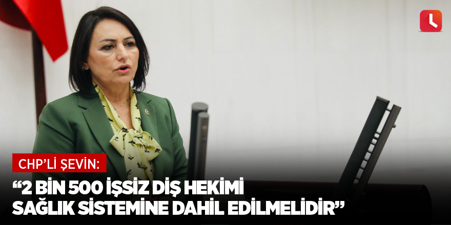 “2 bin 500 işsiz diş hekimi sağlık sistemine dahil edilmelidir”