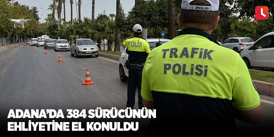 Adana’da 384 sürücünün ehliyetine el konuldu