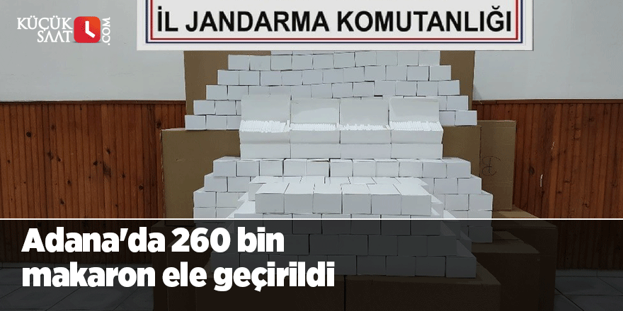 Adana'da 260 bin makaron ele geçirildi