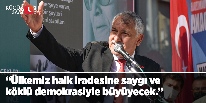 Zeydan Karalar, “Ülkemiz halk iradesine saygı ve köklü demokrasiyle büyüyecek.”