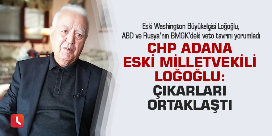 Adana eski CHP Milletvekili Loğoğlu: Çıkarları ortaklaştı
