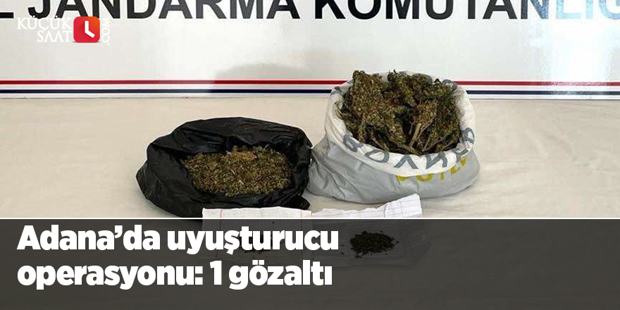 Adana’da uyuşturucu operasyonu: 1 gözaltı