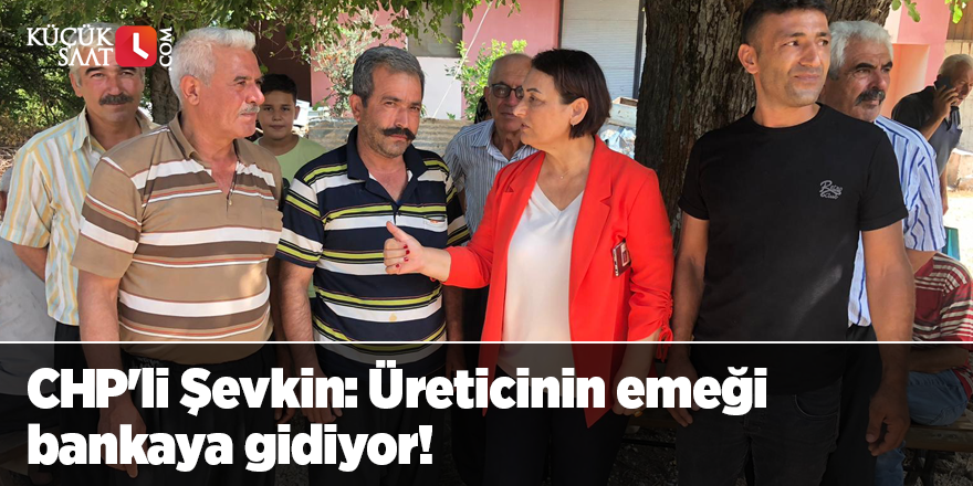 CHP'li Şevkin: Üreticinin emeği bankaya gidiyor!