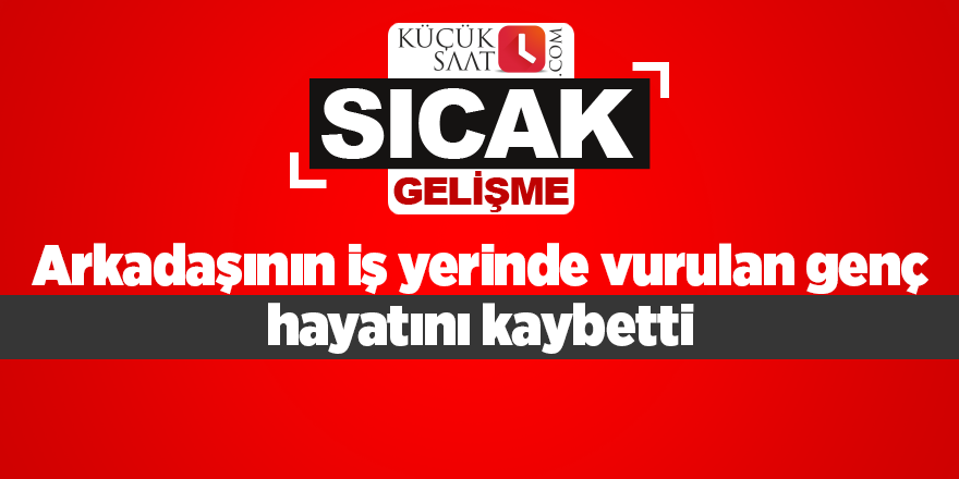 Arkadaşının iş yerinde vurulan genç hayatını kaybetti