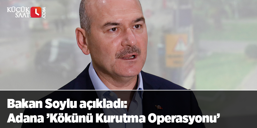 Bakan Soylu açıkladı: Adana ’Kökünü Kurutma Operasyonu’