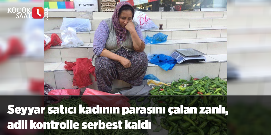 Seyyar satıcı kadının parasını çalan zanlı, adli kontrolle serbest kaldı