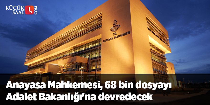 Anayasa Mahkemesi, 68 bin dosyayı Adalet Bakanlığı’na devredecek – İçtihat Haberleri