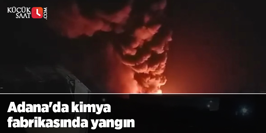 Adana'da kimya fabrikasında yangın