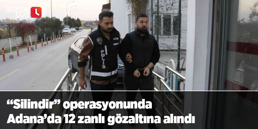 “Silindir” operasyonunda Adana’da 12 zanlı gözaltına alındı