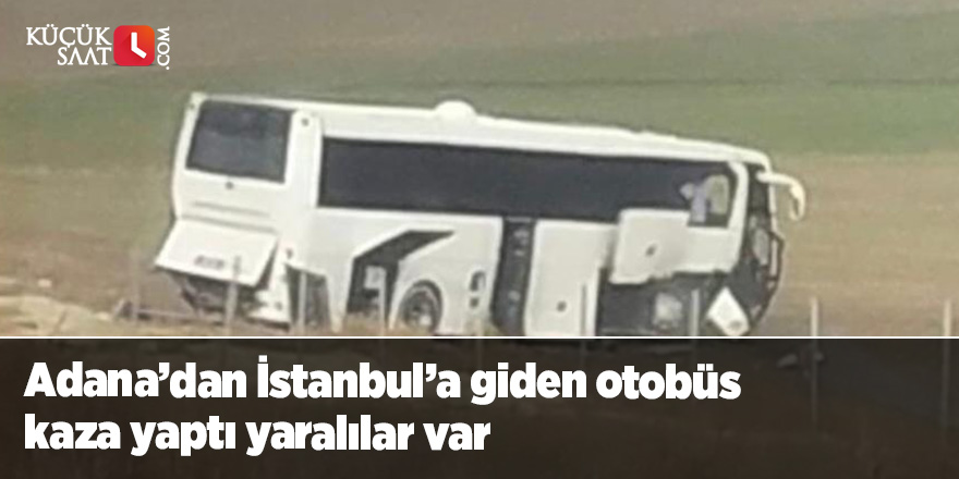 Adana’dan İstanbul’a giden otobüs kaza yaptı yaralılar var