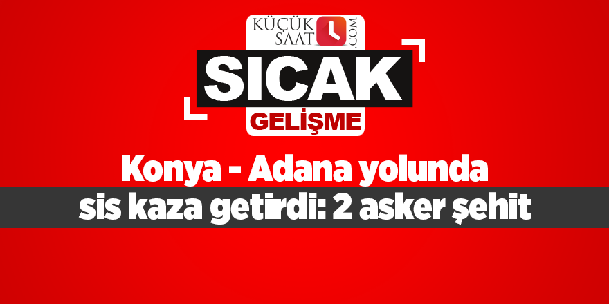 Konya - Adana yolunda sis kaza getirdi: 2 asker şehit