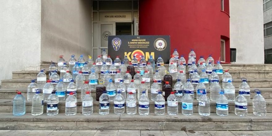 Adana’da sahte içki operasyonu: 2 gözaltı
