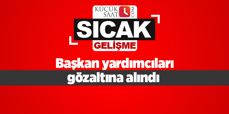 Başkan yardımcıları gözaltına alındı