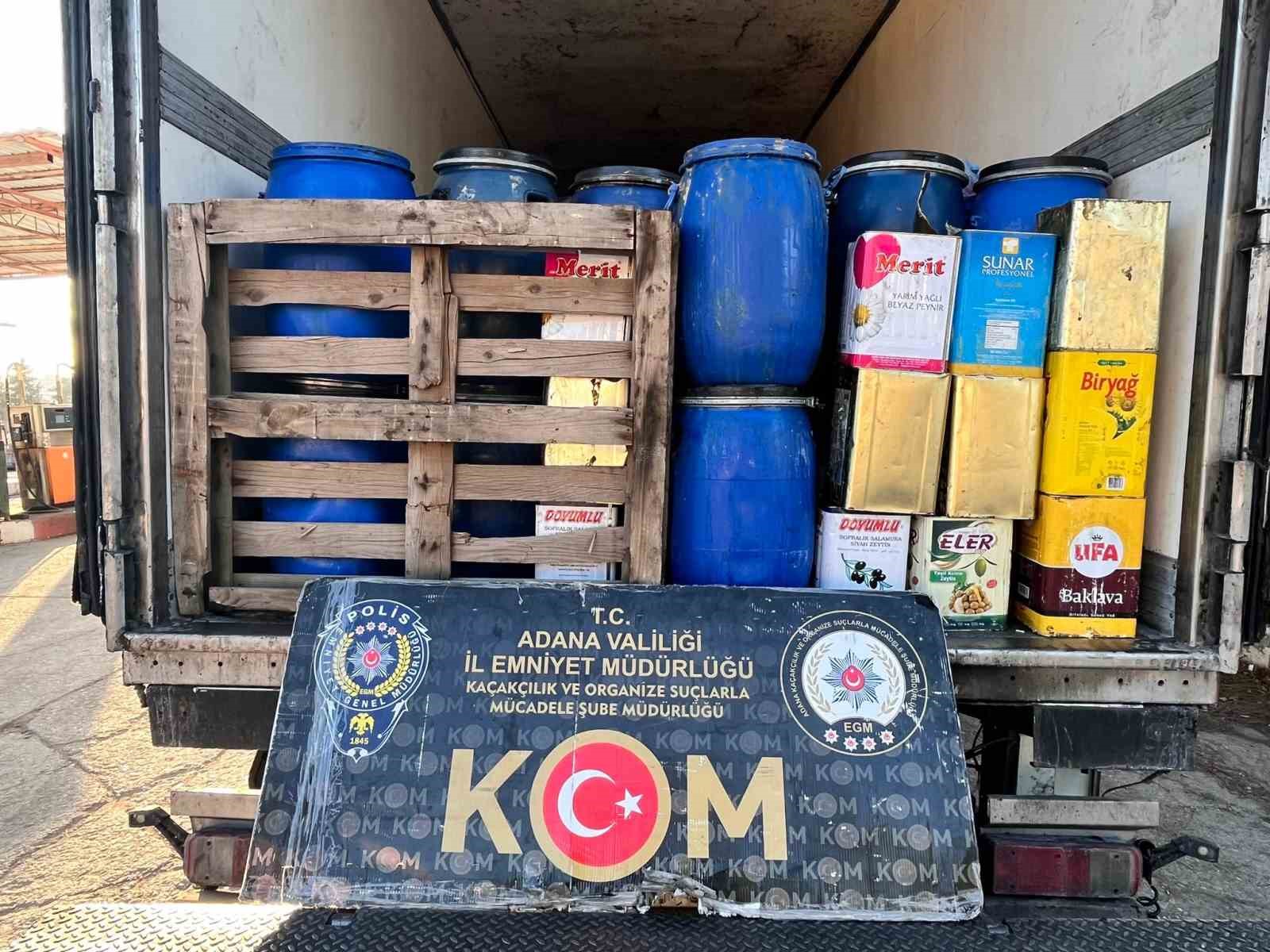 Adana'da 63 bin litre kaçak akaryakıt ele geçirildi