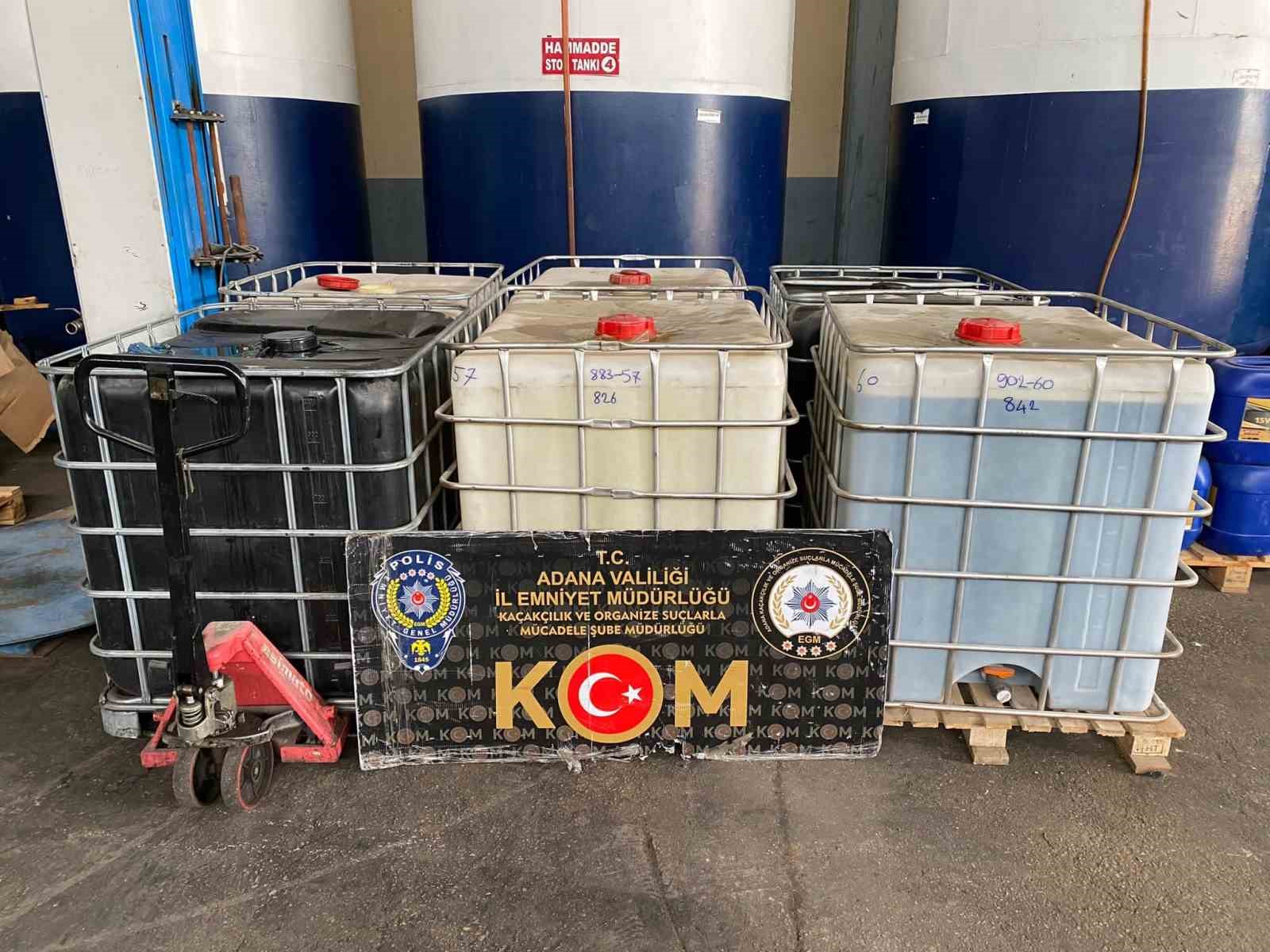 Adana’da 59 bin 900 litre kaçak akaryakıt ele geçirildi
