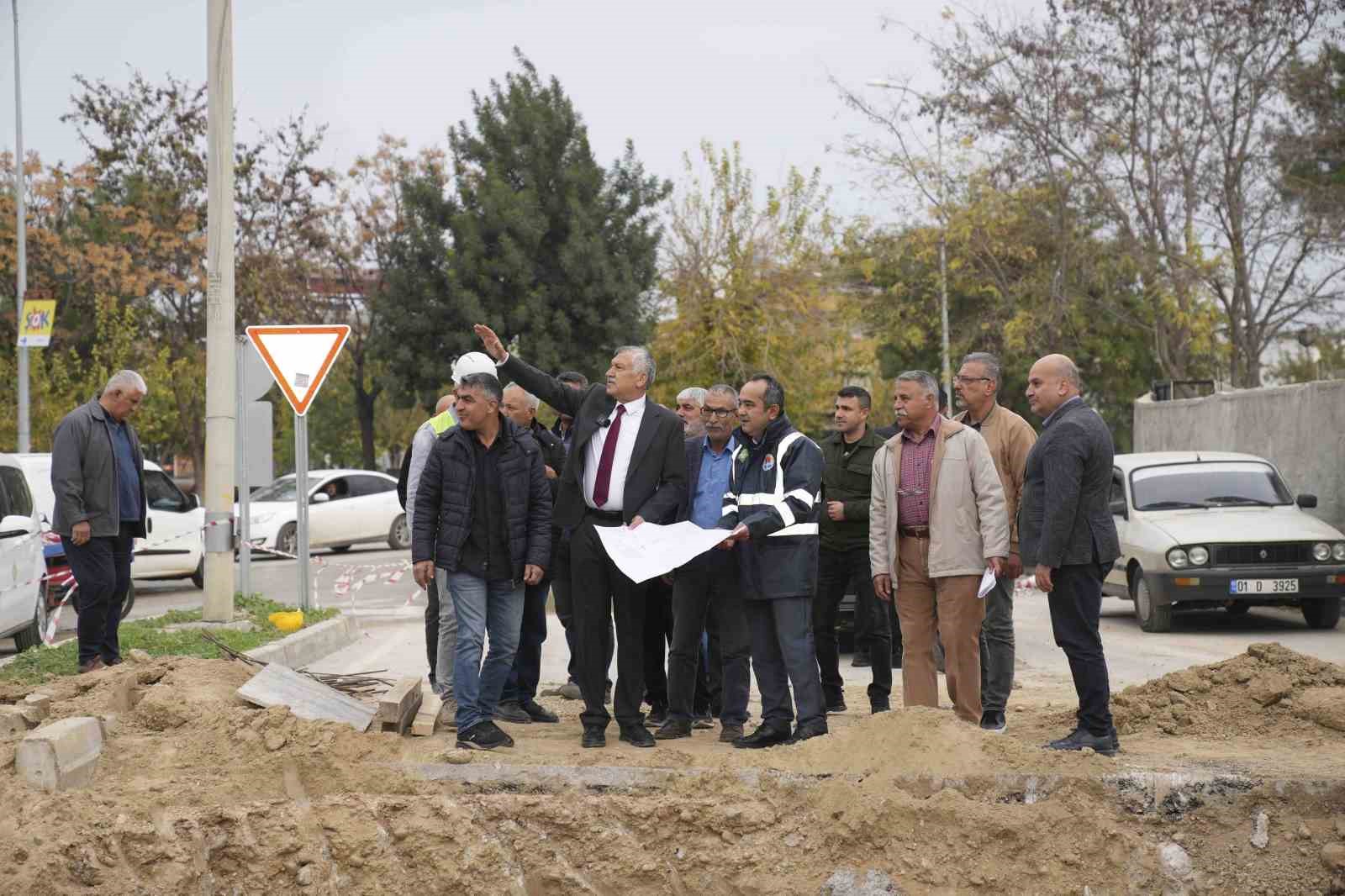 Başkan Karalar, yapımı devam eden çalışmaları yerinde inceledi