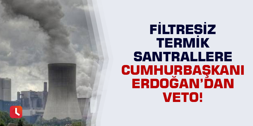 Filtresiz termik santrallere Cumhurbaşkanından veto!