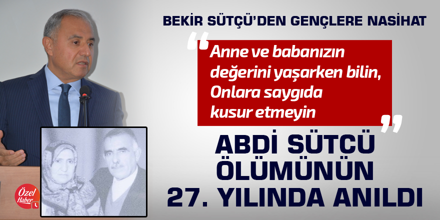 Abdi Sütcü ölümünün 27. yılında anıldı