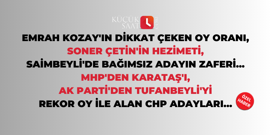 Adana'da en yüksek oy oranı Çukurova'da Emrah Kozay'dan geldi! İşte Adana seçim detayları..