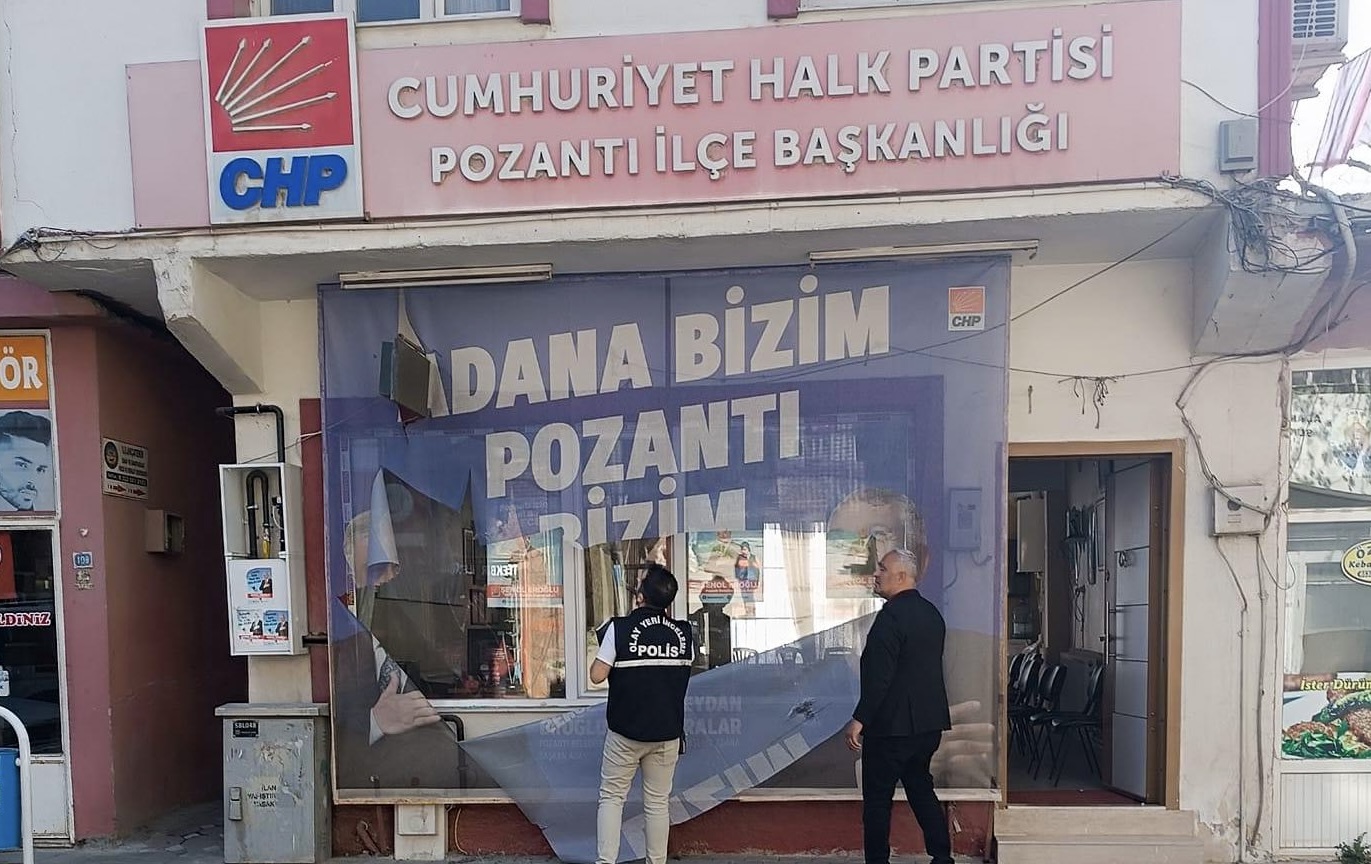CHP Pozantı İlçe Başkanlığına Saldırı