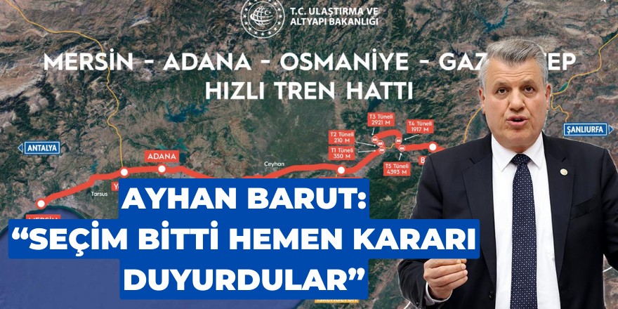 Bakanlıktan Adana ve Mersin için seçim sonrası manidar karar