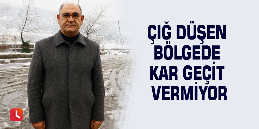 Çığ düşen bölgede kar geçit vermiyor