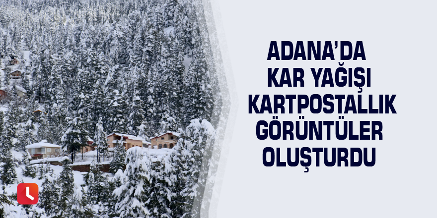 Adana’da kar yağışı kartpostallık görüntüler oluşturdu