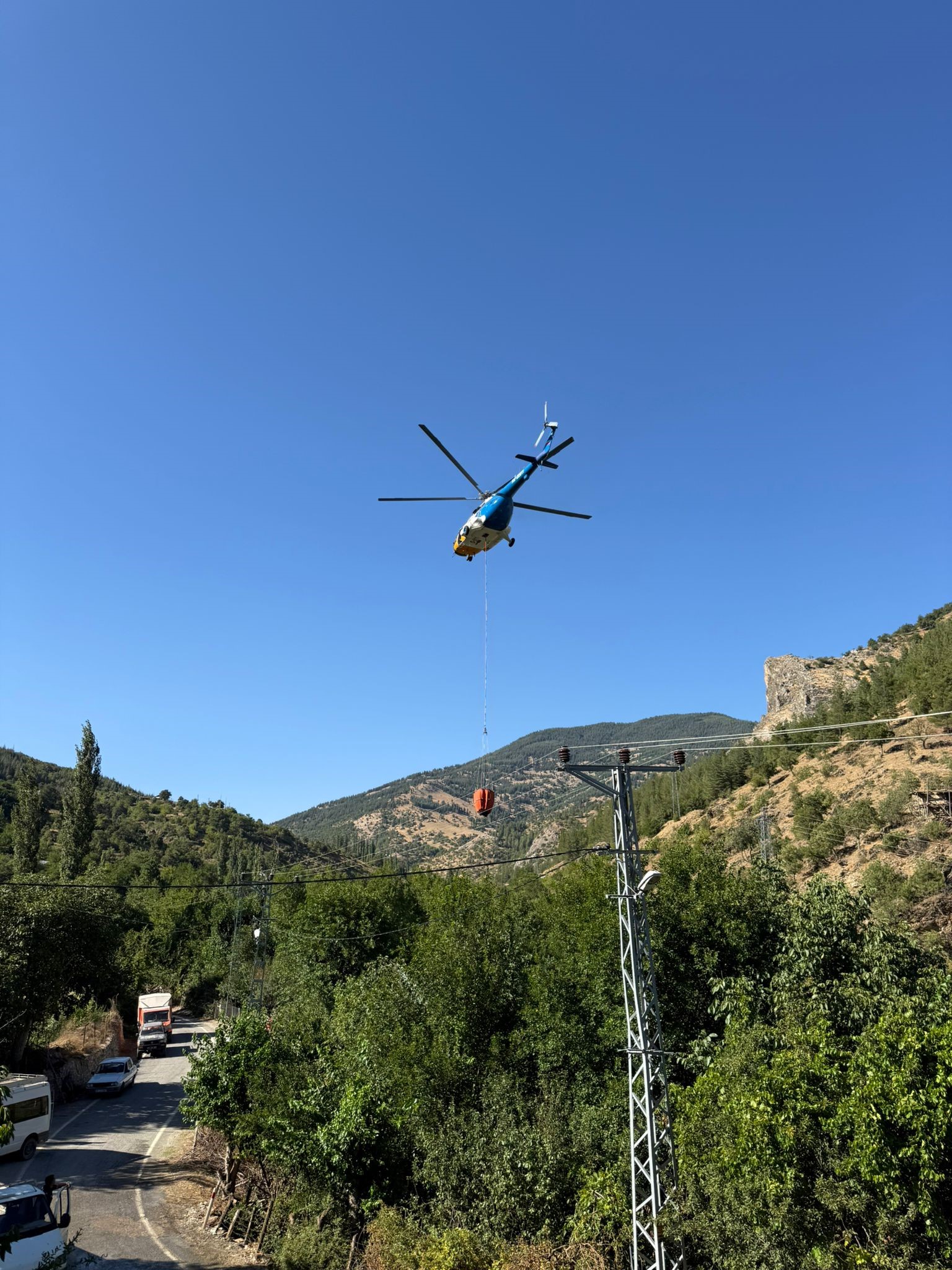 Ev yangını ormana sıçramadan söndürüldü   
