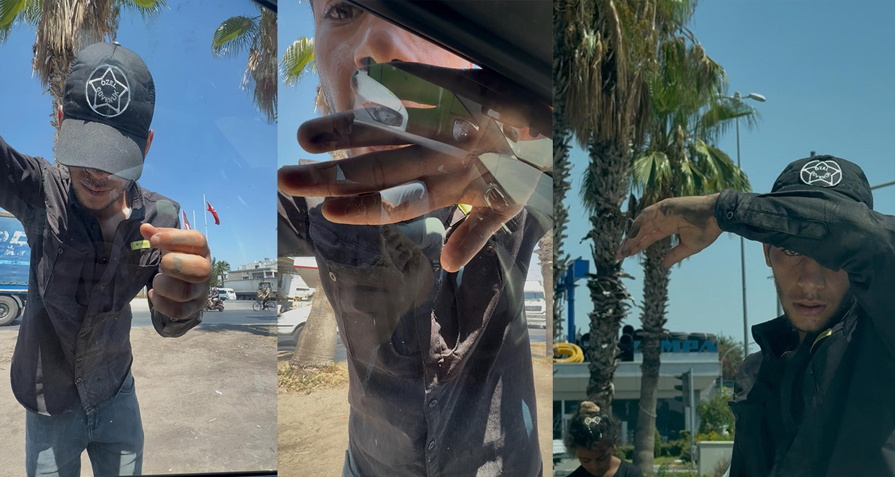 Cam silen şahıslar sürücüleri rahatsız etmeye devam ediyor