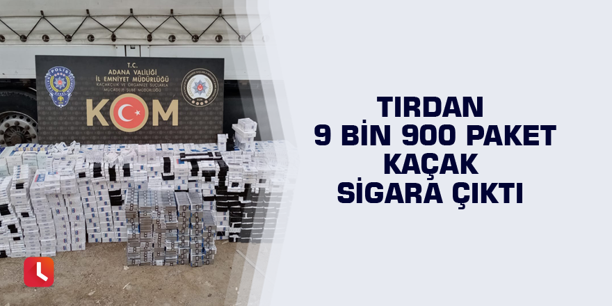 Tırdan 9 bin 900 paket kaçak sigara çıktı