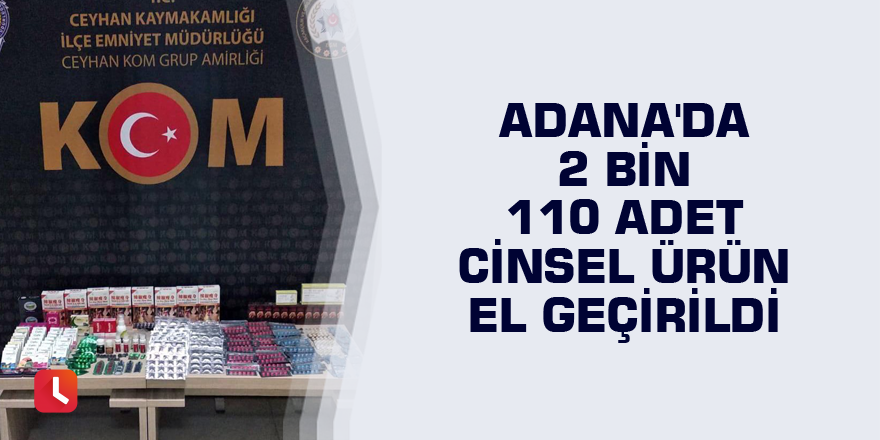 Adana'da 2 bin 110 adet cinsel ürün el geçirildi