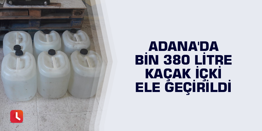Adana'da bin 380 litre kaçak içki ele geçirildi
