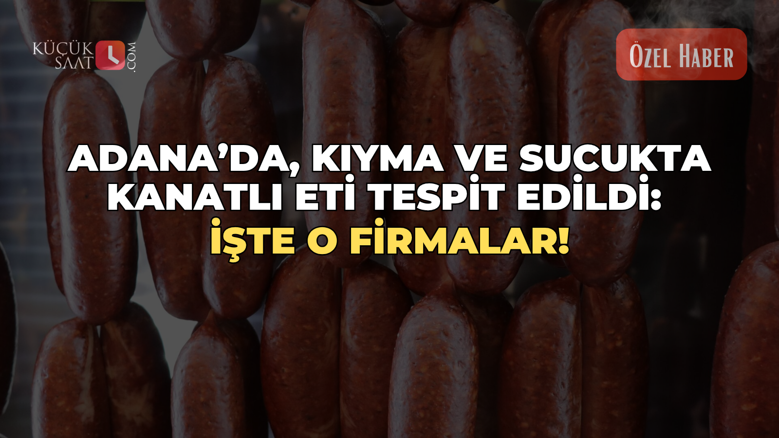 Adana’da, kıyma ve sucukta kanatlı eti tespit edildi: İşte o firmalar!