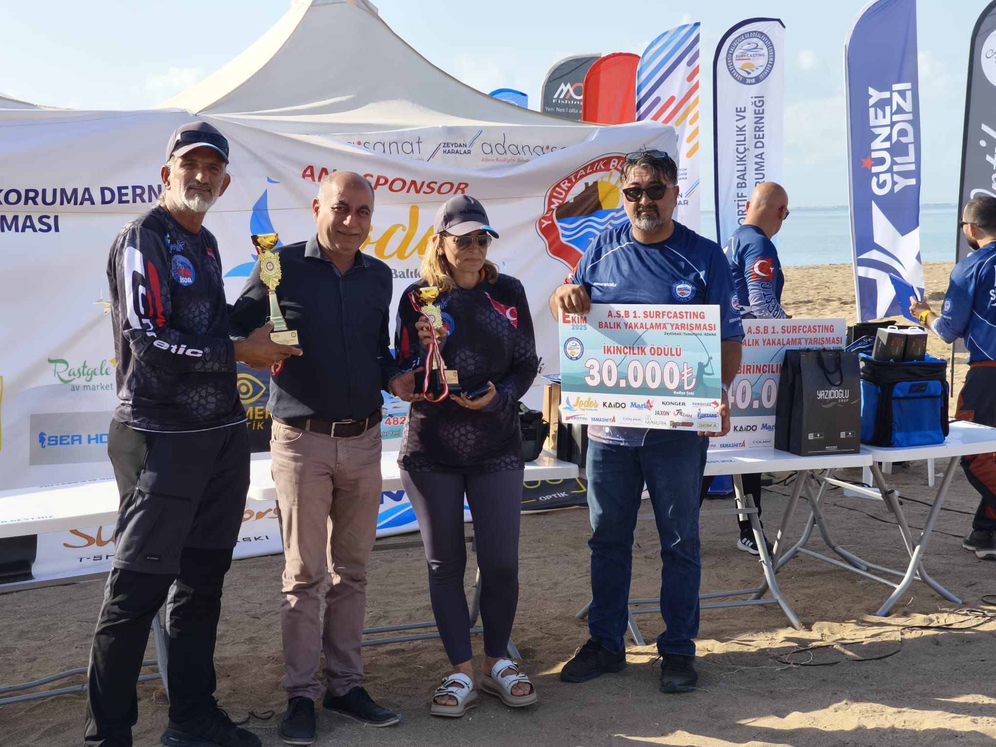 Yumurtalık'ta, "1. Ulusal Sörf Casting Balık Yakalama Turnuvası" düzenlendi