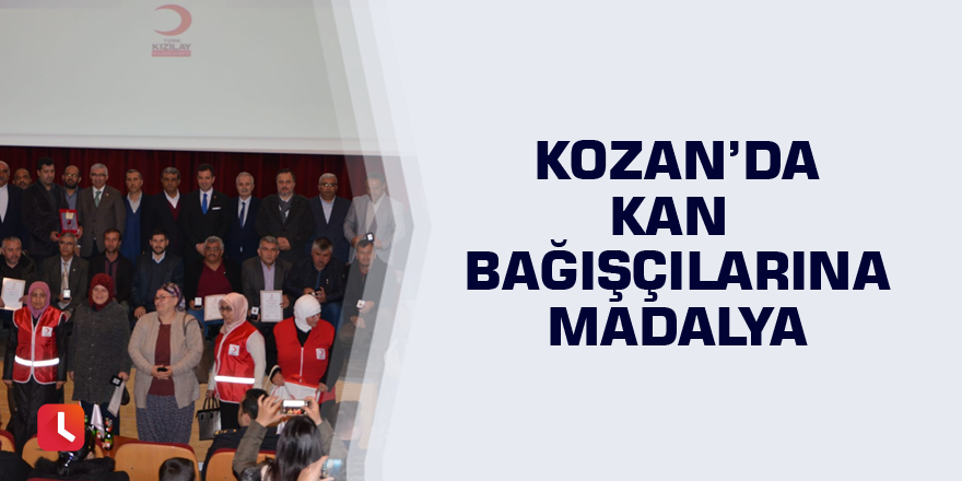 Kozan’da kan bağışçılarına madalya